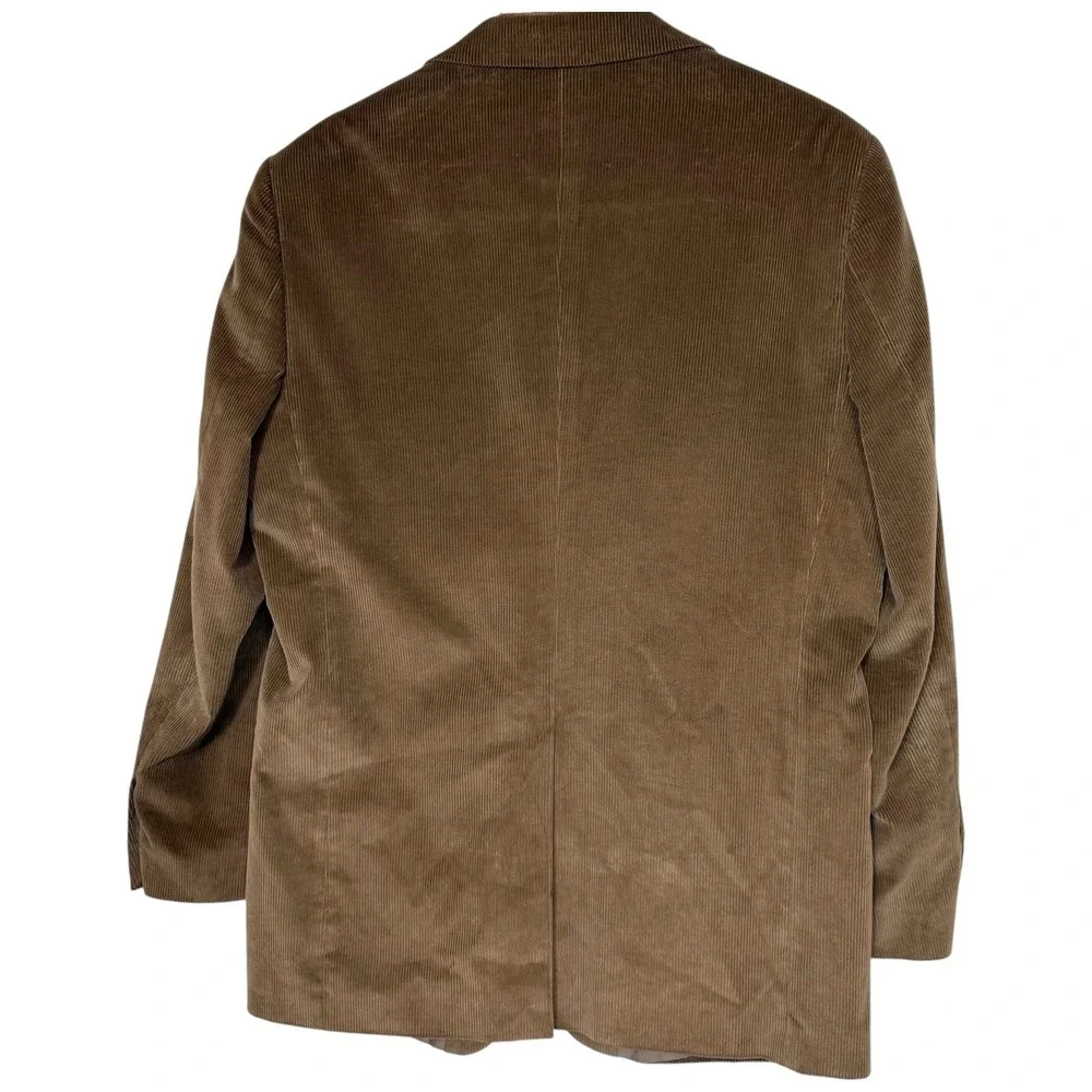 Saddlebred Mens Corduroy Blazer Sport Coat Tan Brown Two Button Jacket 42R